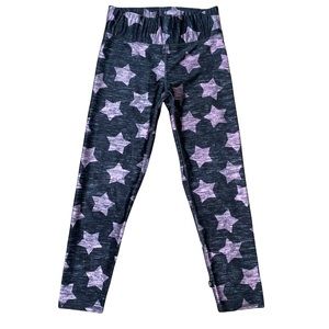 Terez Heathered Gray Print Leggings, S